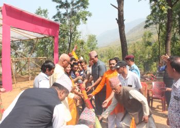 विराट कोटीहोमको पहिलो चरणको पुजा शुरु, ध्वजा र भूमिपुजा सम्पन्न